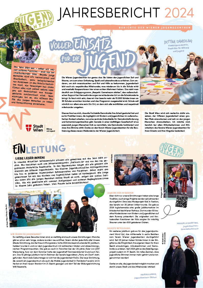 Titelseite des Jahresberichts 2024